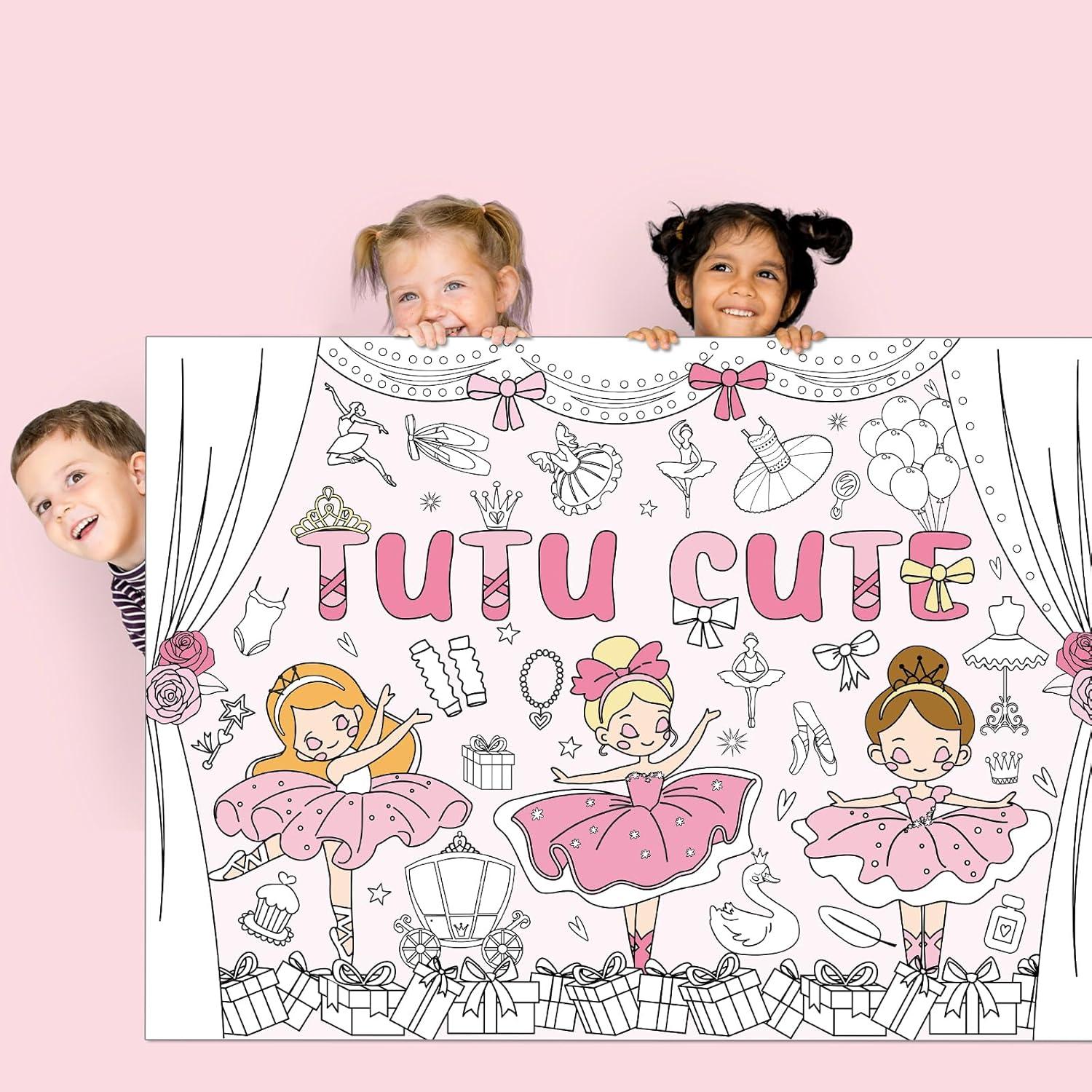 Póster para Colorear Gigante Bailarina Naozinebi 110x80cm