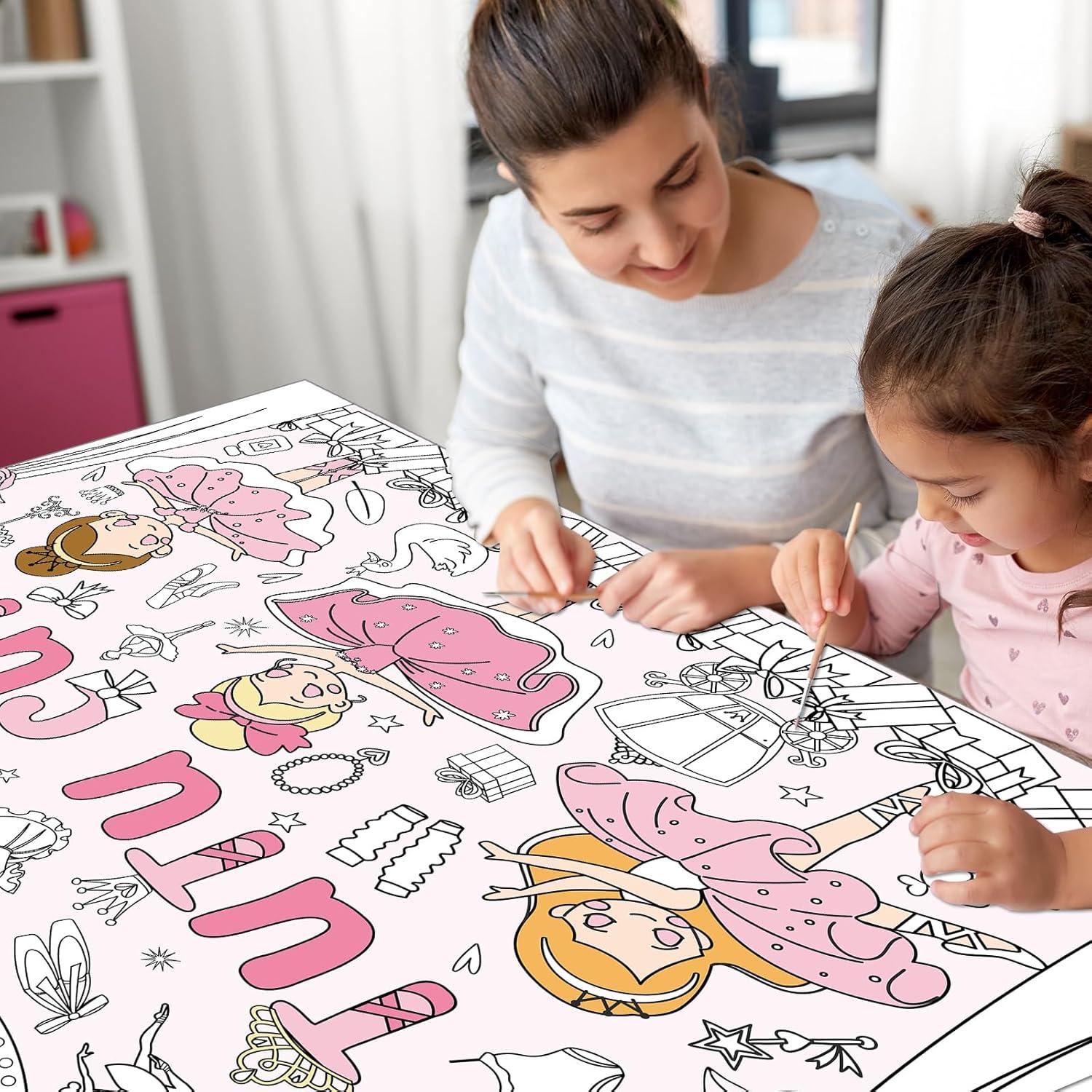 Póster para Colorear Gigante Bailarina Naozinebi 110x80cm