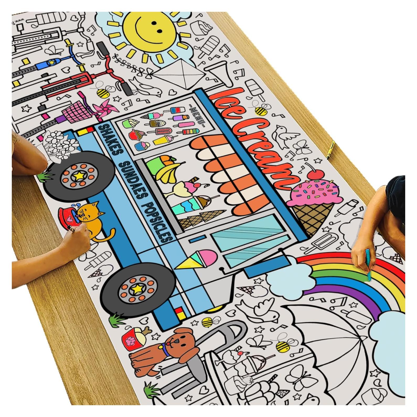 Mantel para Colorear Helados Tiny Expressions 76x183 cm