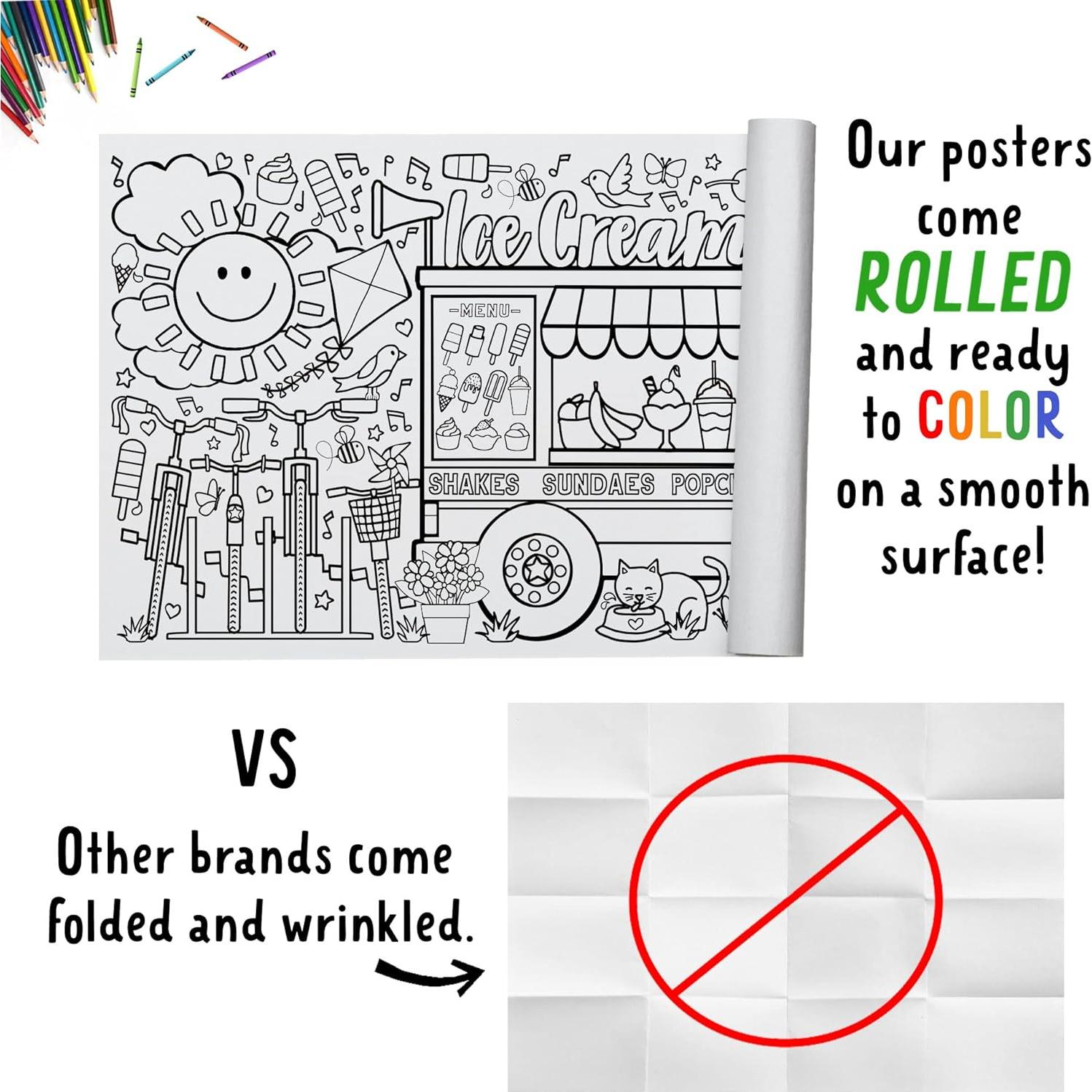 Mantel para Colorear Helados Tiny Expressions 76x183 cm