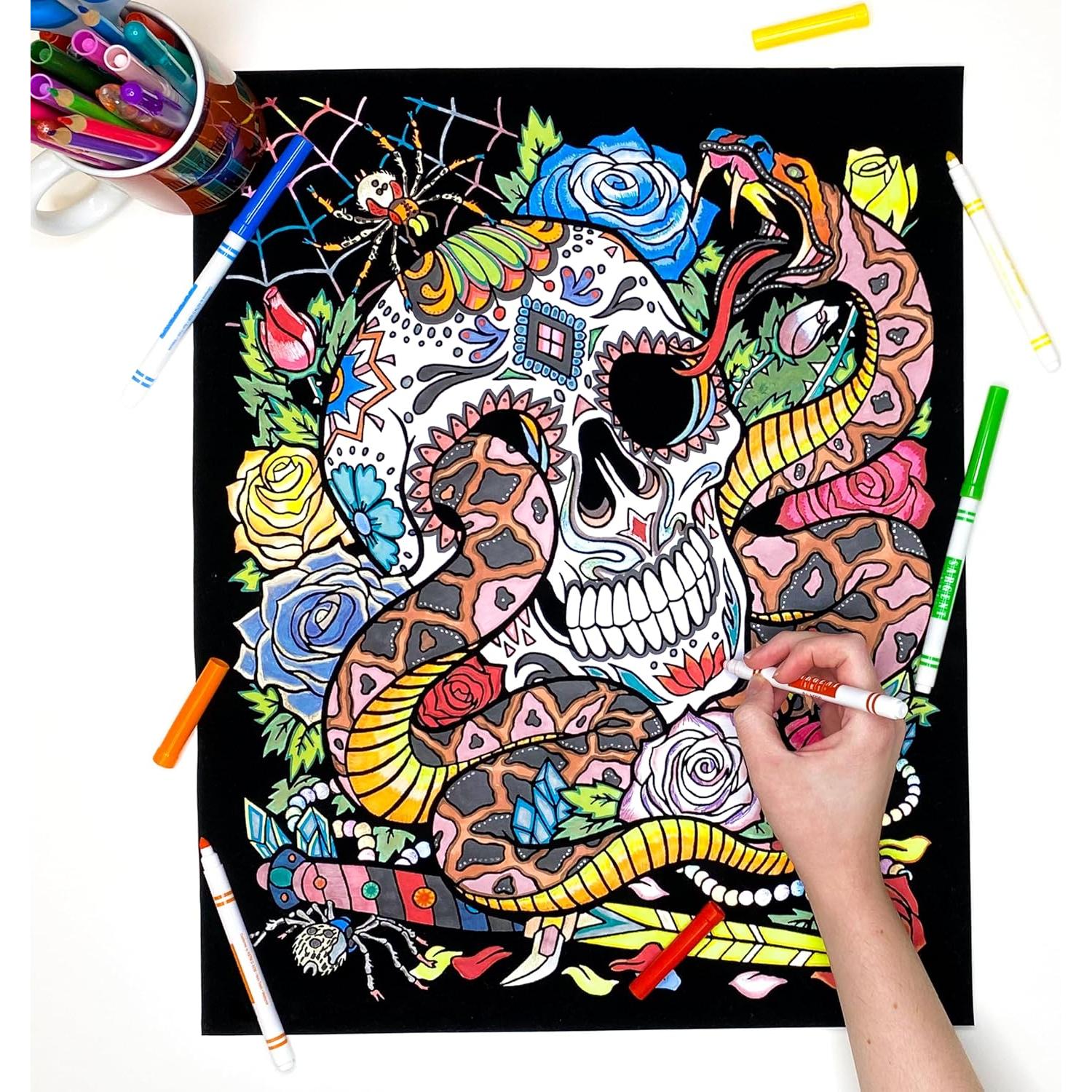 Póster para Colorear Stuff2Color Calavera y Serpiente 40x50cm