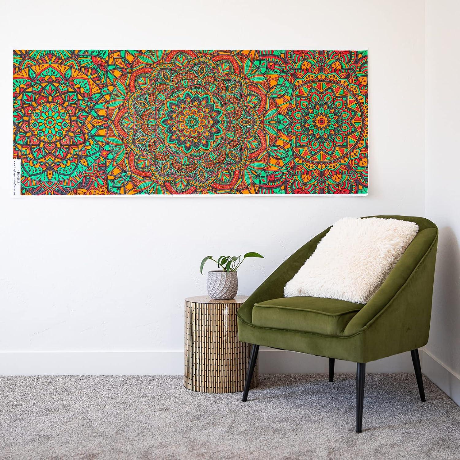 Póster de Colorear Mandala Gigante Expresiones Pequeñas 183x76 cm