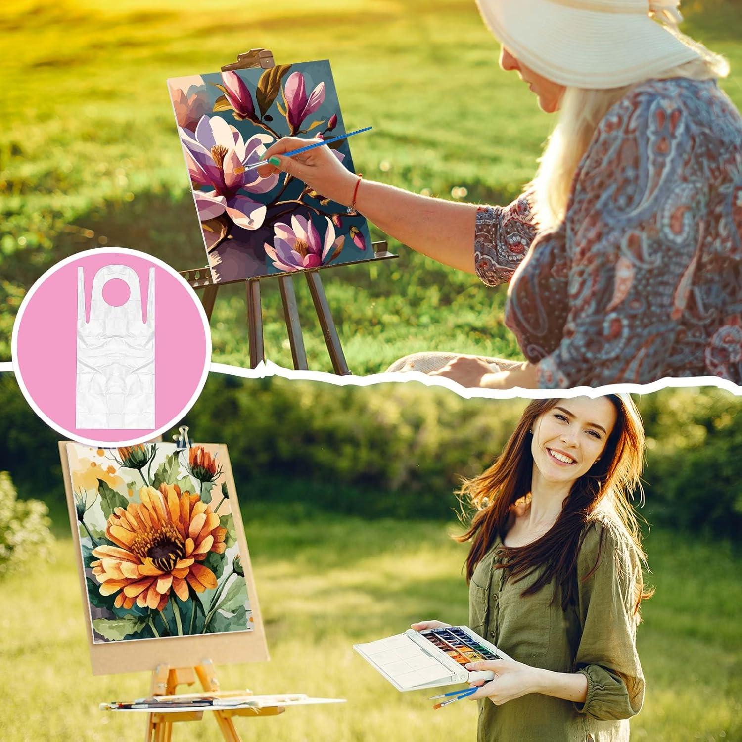 Kit de Pintura Tenceur 72 Piezas Lienzos Pre Dibujados Flores