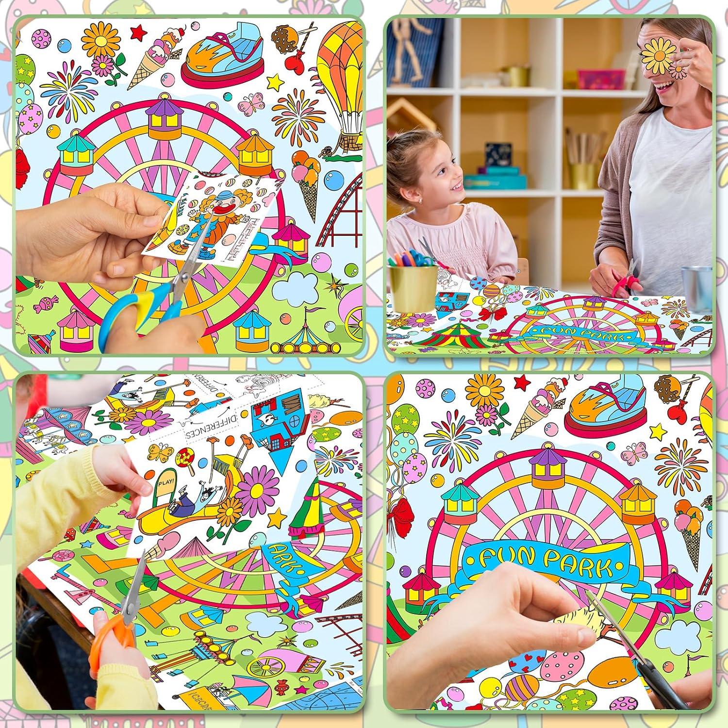 Póster Gigante para Colorear Drunze 89x183 cm Parque Diversiones