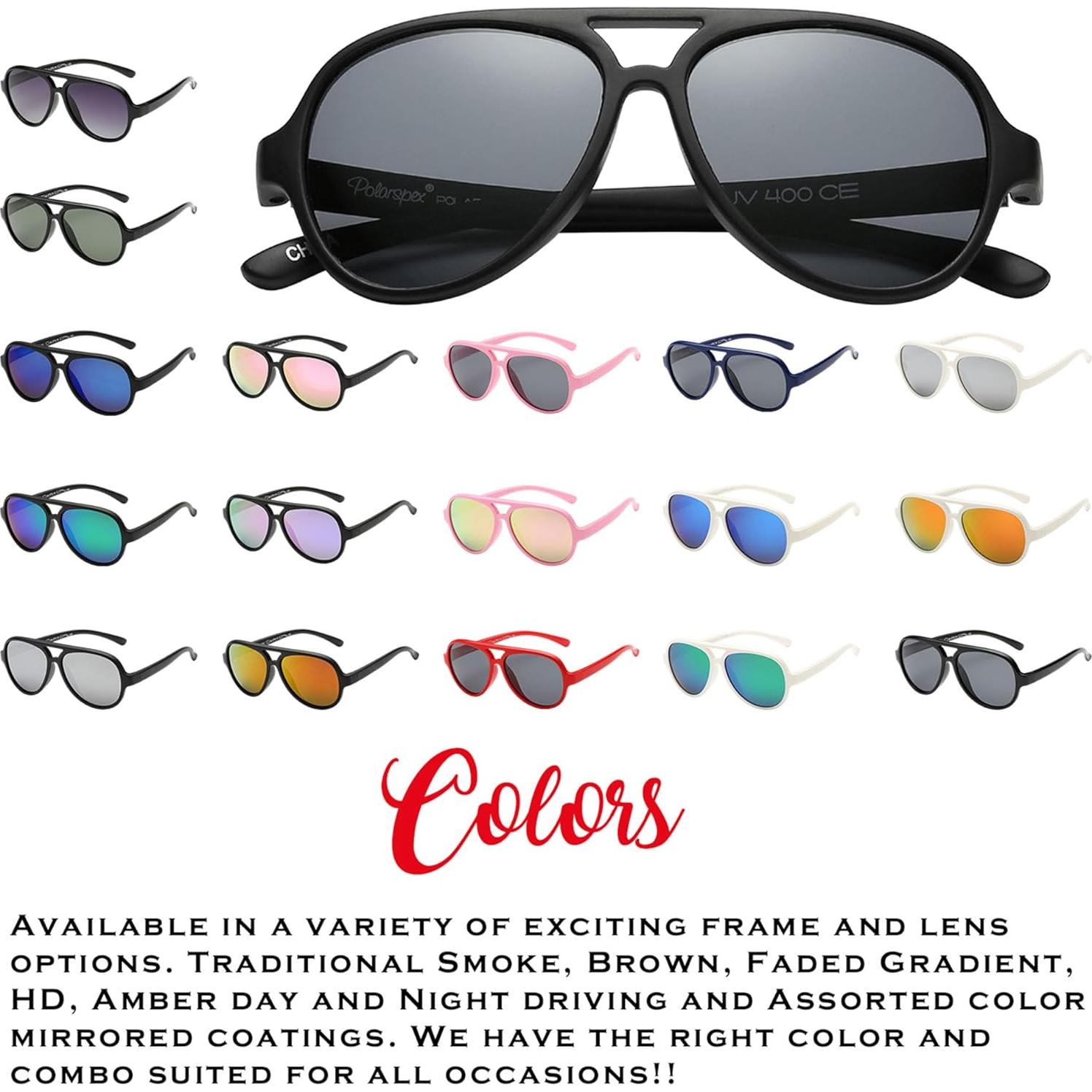 Gafas de sol PolarSpex para niños aviador polarizadas 100% UV