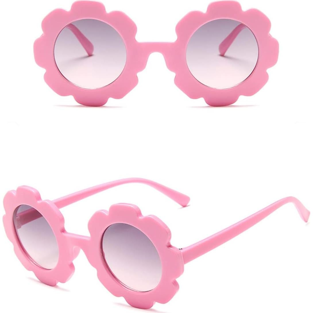Gafas de sol redondas para niñas JieJieko Huaduo1 rosas
