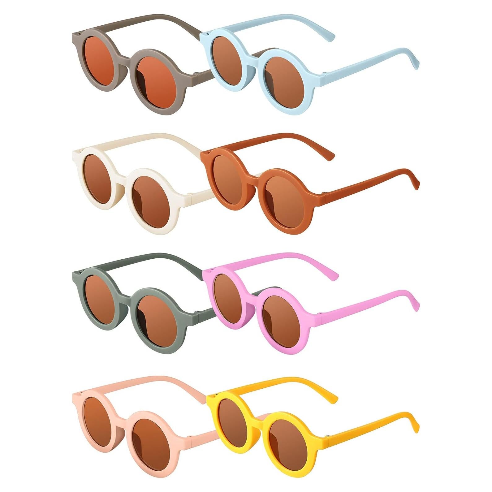 Gafas de Sol Redondas Polarizadas Weewooday 8 Pares Niños