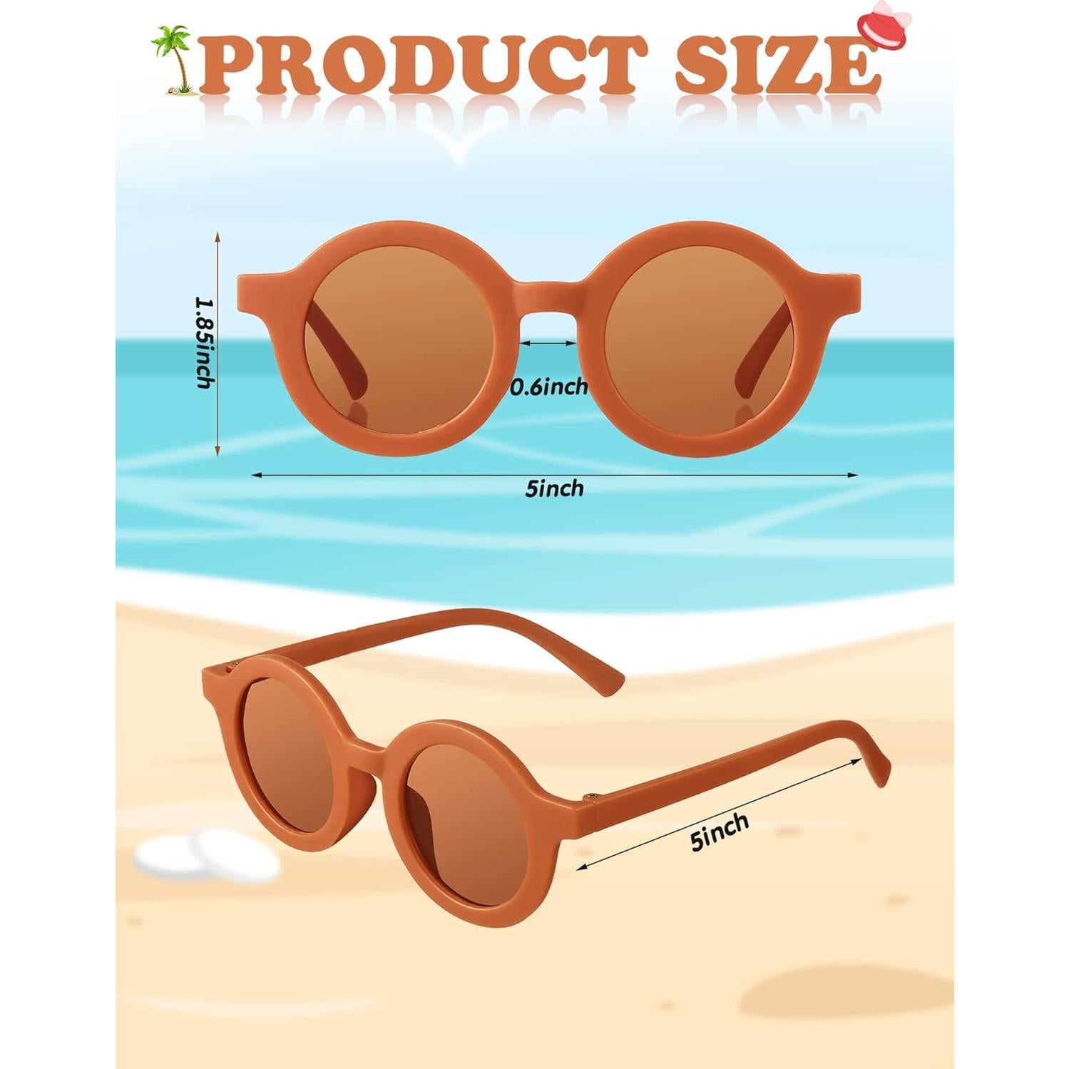 Gafas de Sol Redondas Polarizadas Weewooday 8 Pares Niños