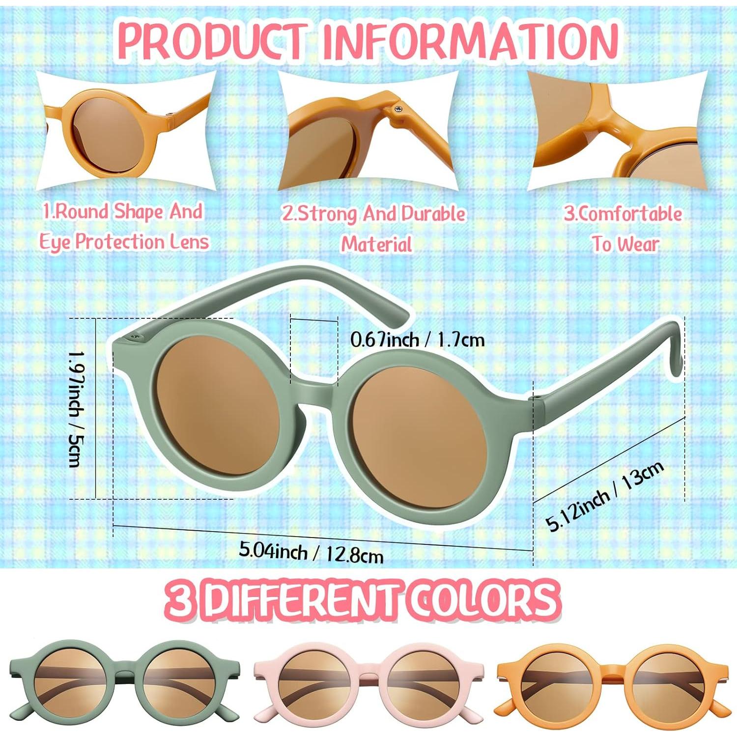 Gafas de Sol para Niños Zhengmy - 9 Pares Estilos Lindos