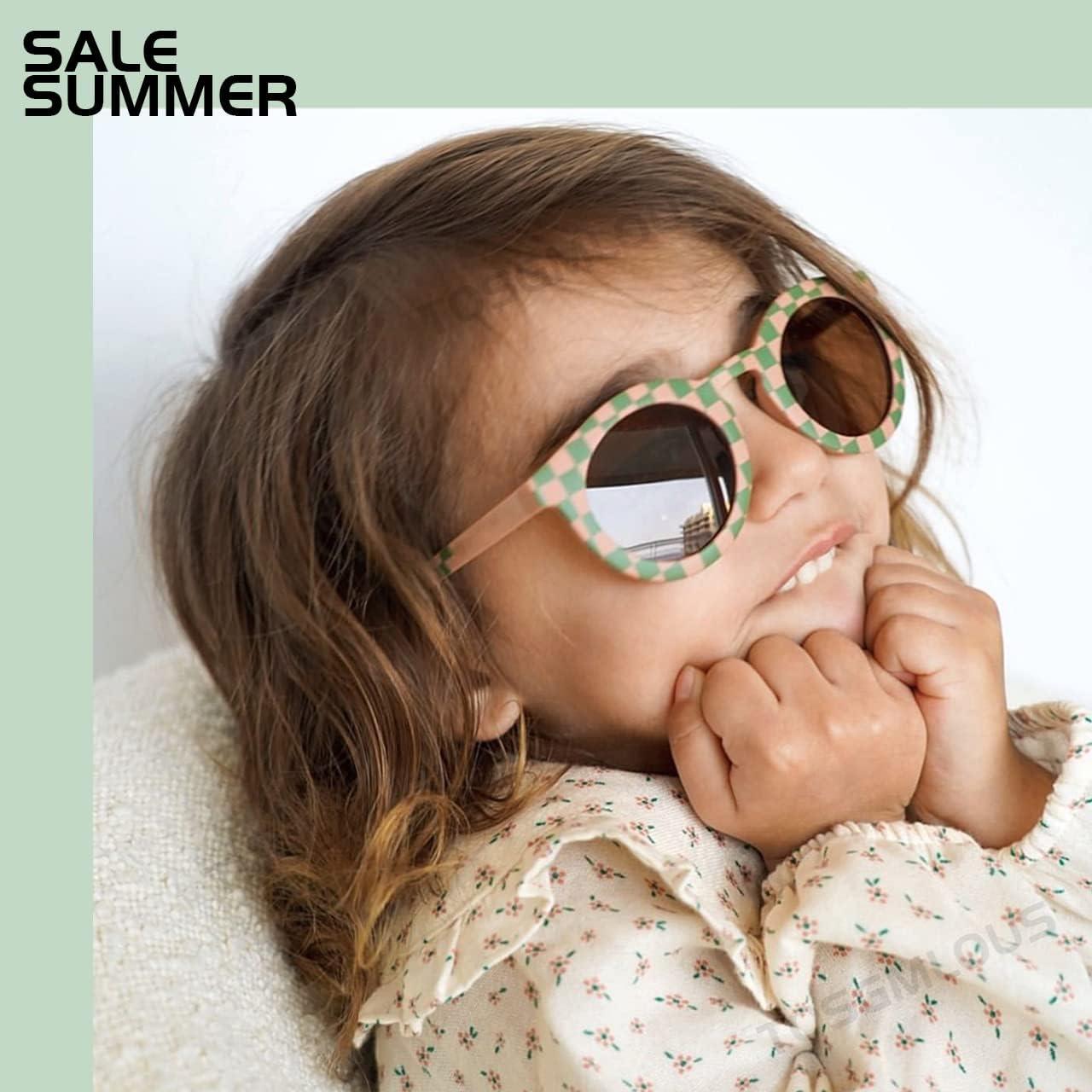 Gafas de sol UV400 para niños - 2pack Rosa Marrón + Verde