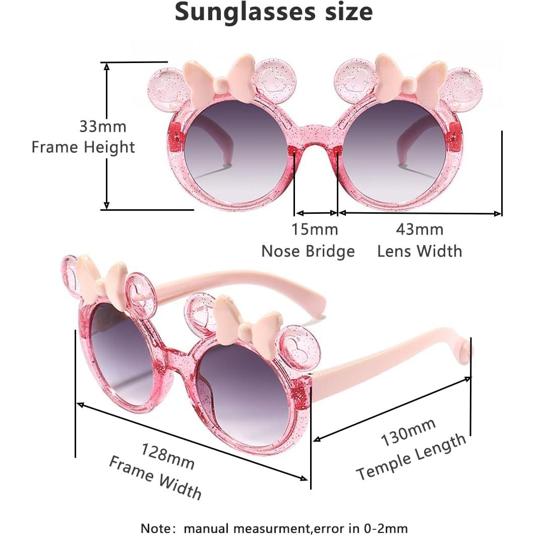 Gafas de sol para niñas 3 pares gatitas rosas UV400