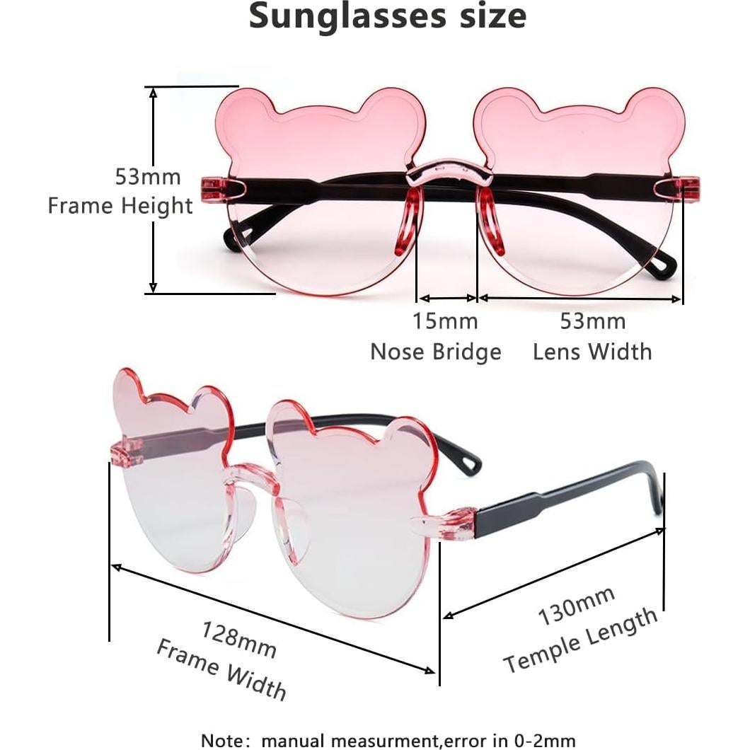 Gafas de sol para niñas 3 pares gatitas rosas UV400