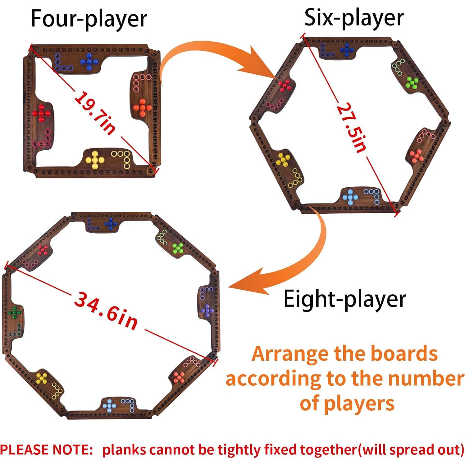 Juego de Mesa de Canicas y Jokers Grhonior para 2-8 Jugadores