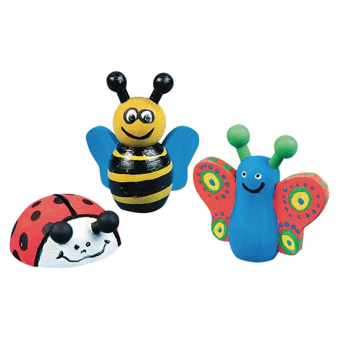 Kit de Manualidades Insectos de Madera S&S - 12 Piezas 7.62 cm