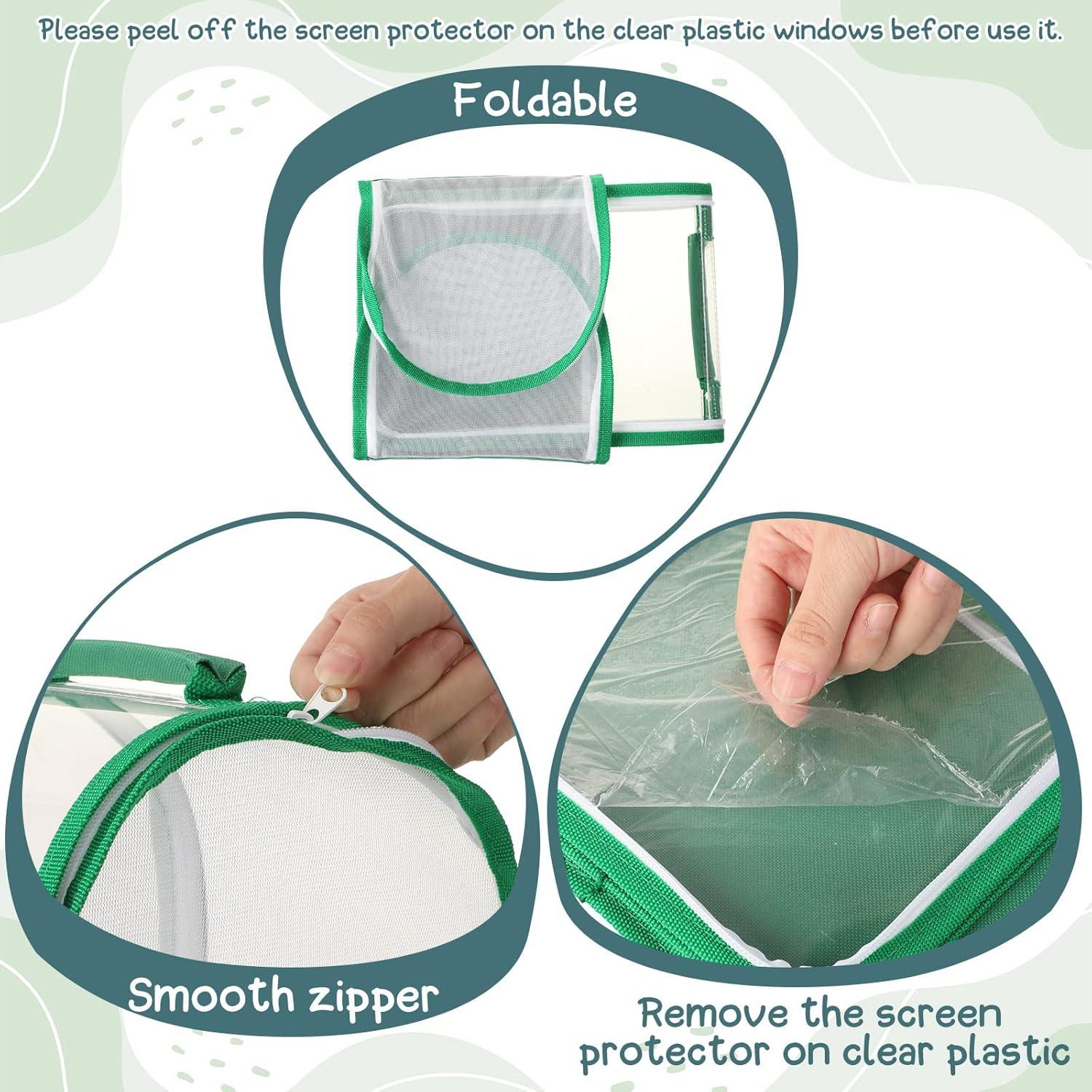 3 Piezas Jaula de Malla para Mariposas Sratte 20x20 cm