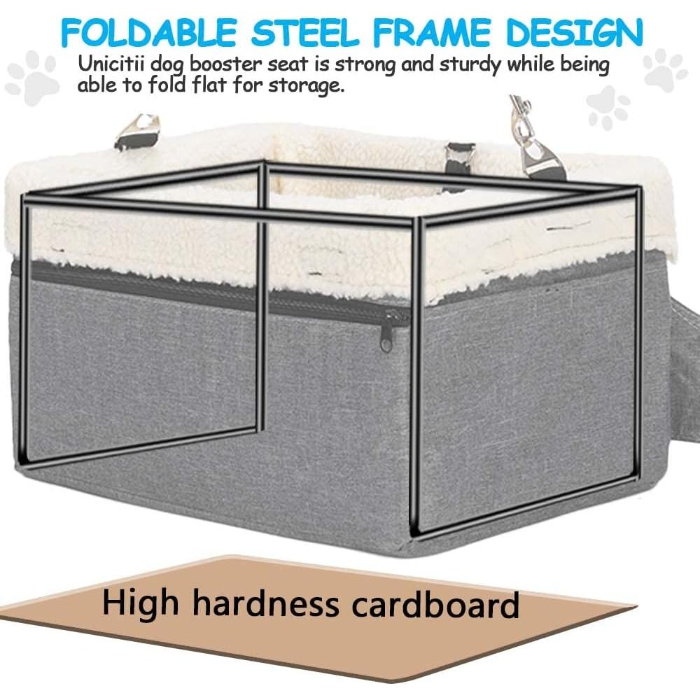 Asiento Elevado para Perros y Gatos Pequeños UNICITII Gris