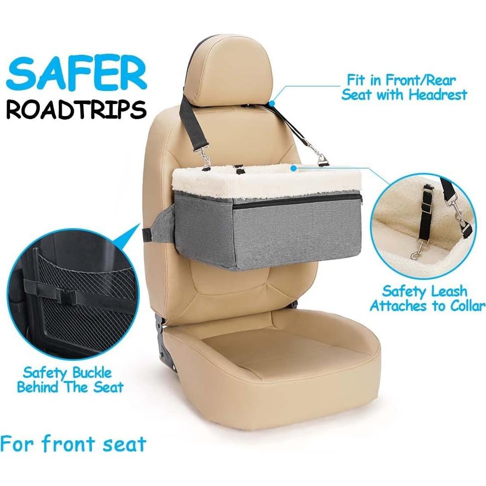 Asiento Elevado para Perros y Gatos Pequeños UNICITII Gris