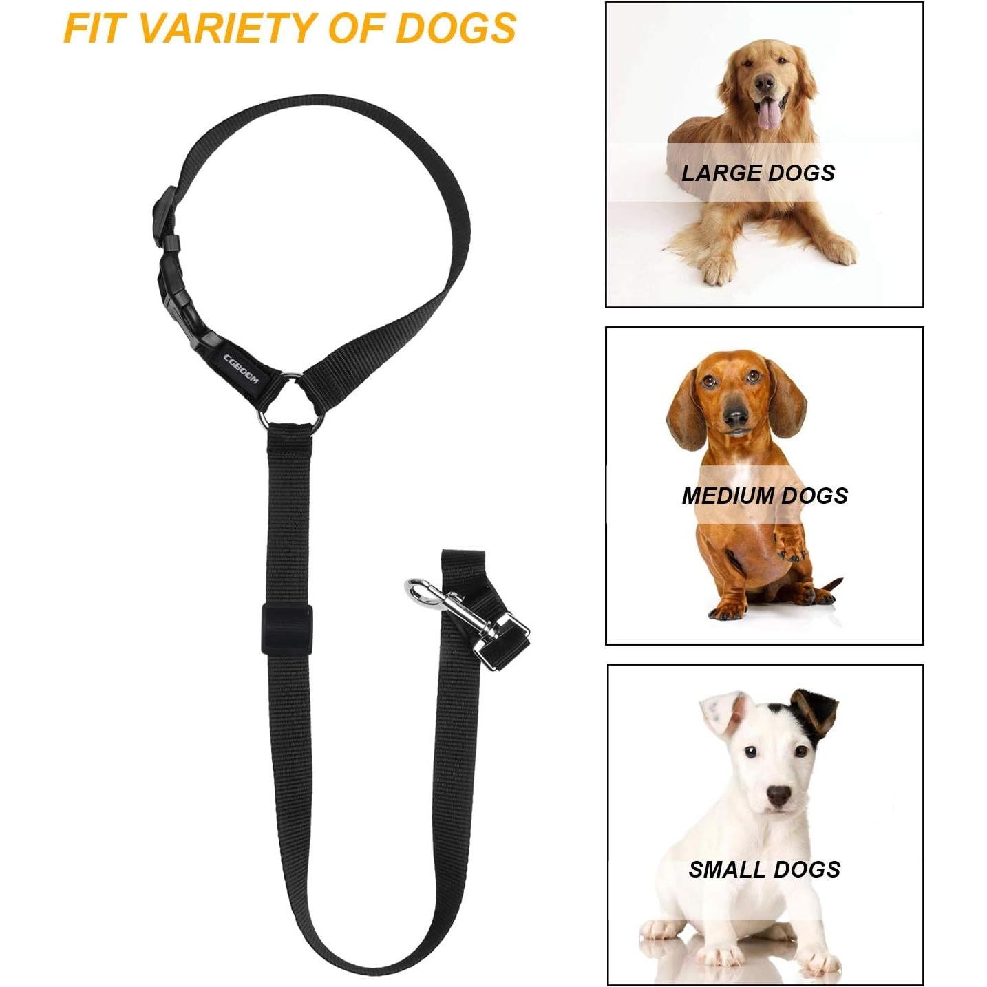 Cinturones de Seguridad para Perros CGBOOM Ajustables 2 Pzas