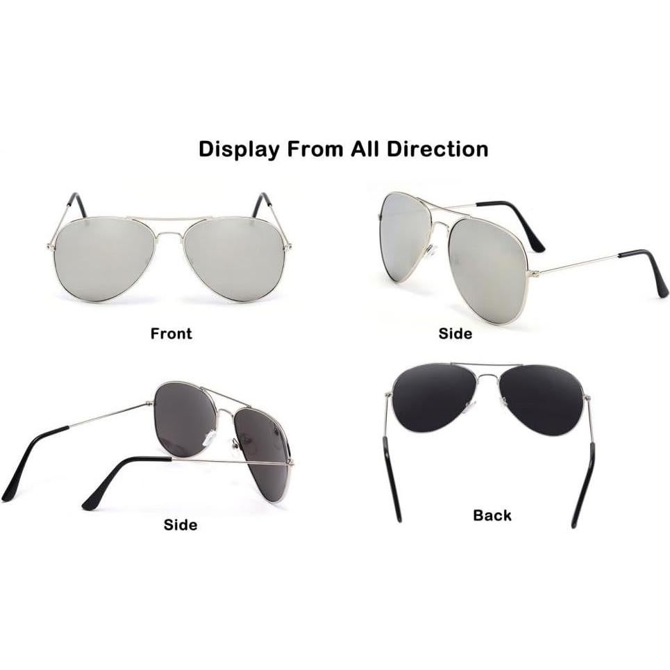 Gafas de Sol para Niños WODISON Metal UV400 Plata