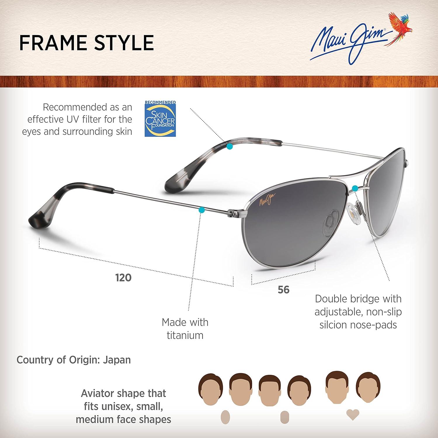 Gafas de sol Maui Jim Baby Beach Polarizadas Plata/Gris