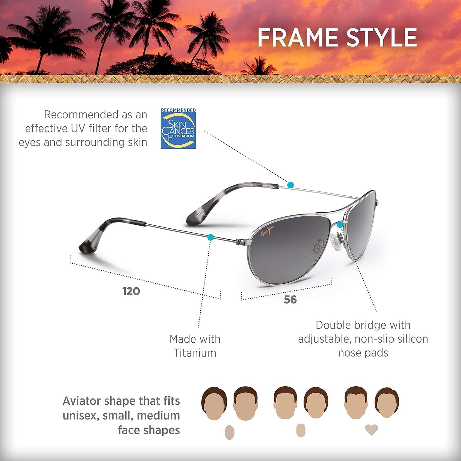 Gafas de sol Maui Jim Baby Beach Polarizadas Plata/Gris