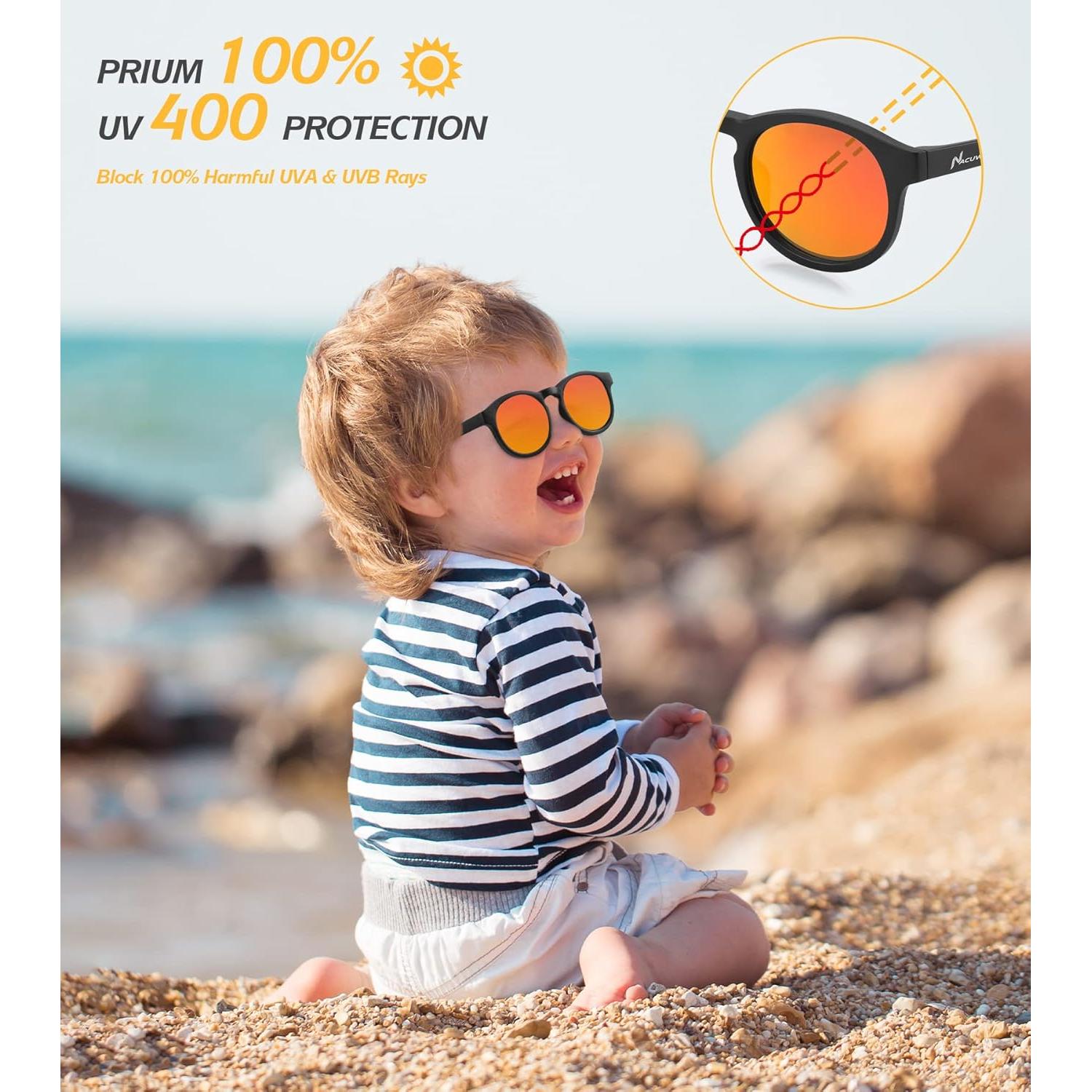 Gafas de sol Nacuwa para bebés UV400 Polarizadas 0-24 meses