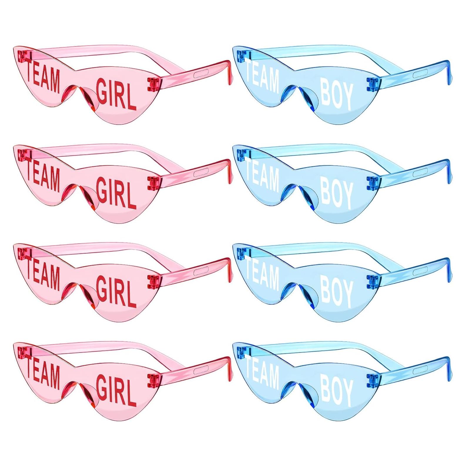 Gafas de Sol Revelación de Género Konohan 8 Pzas Azules y Rosas