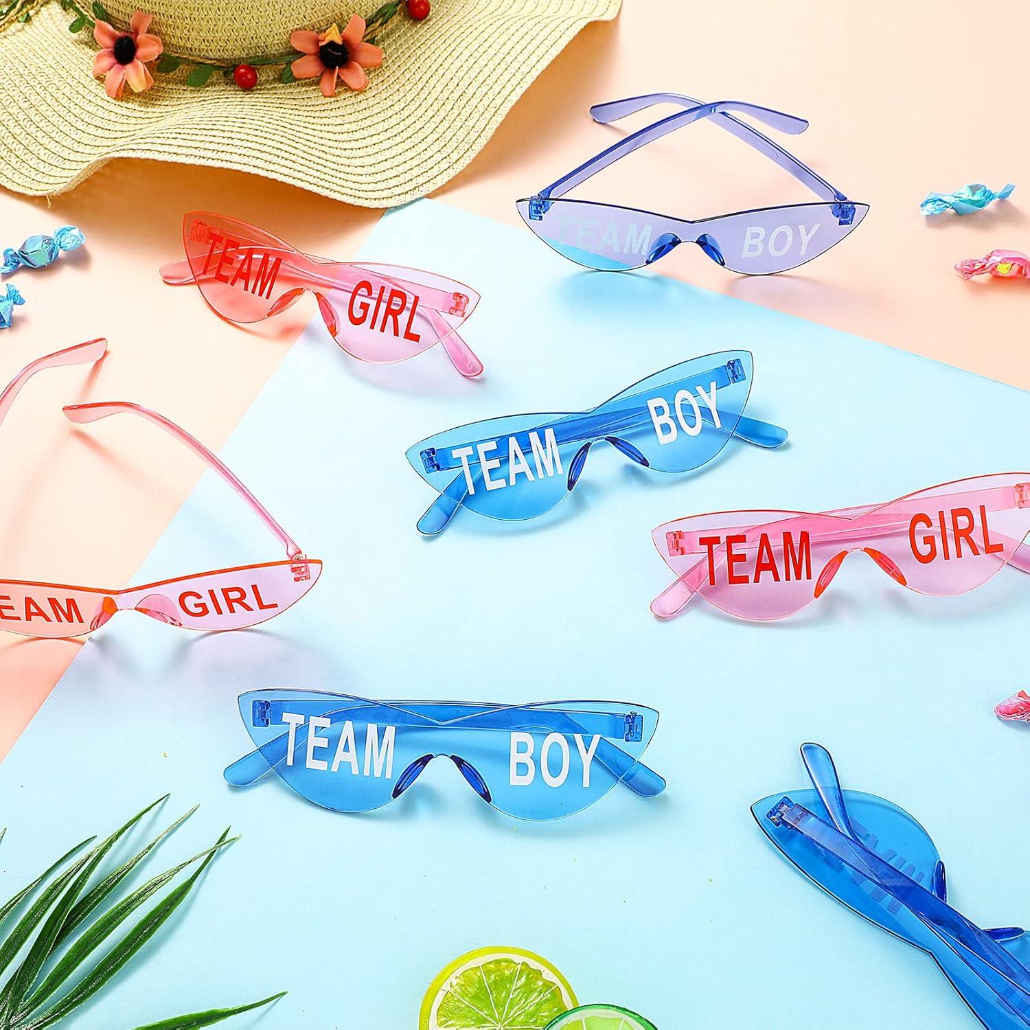 Gafas de Sol Revelación de Género Konohan 8 Pzas Azules y Rosas