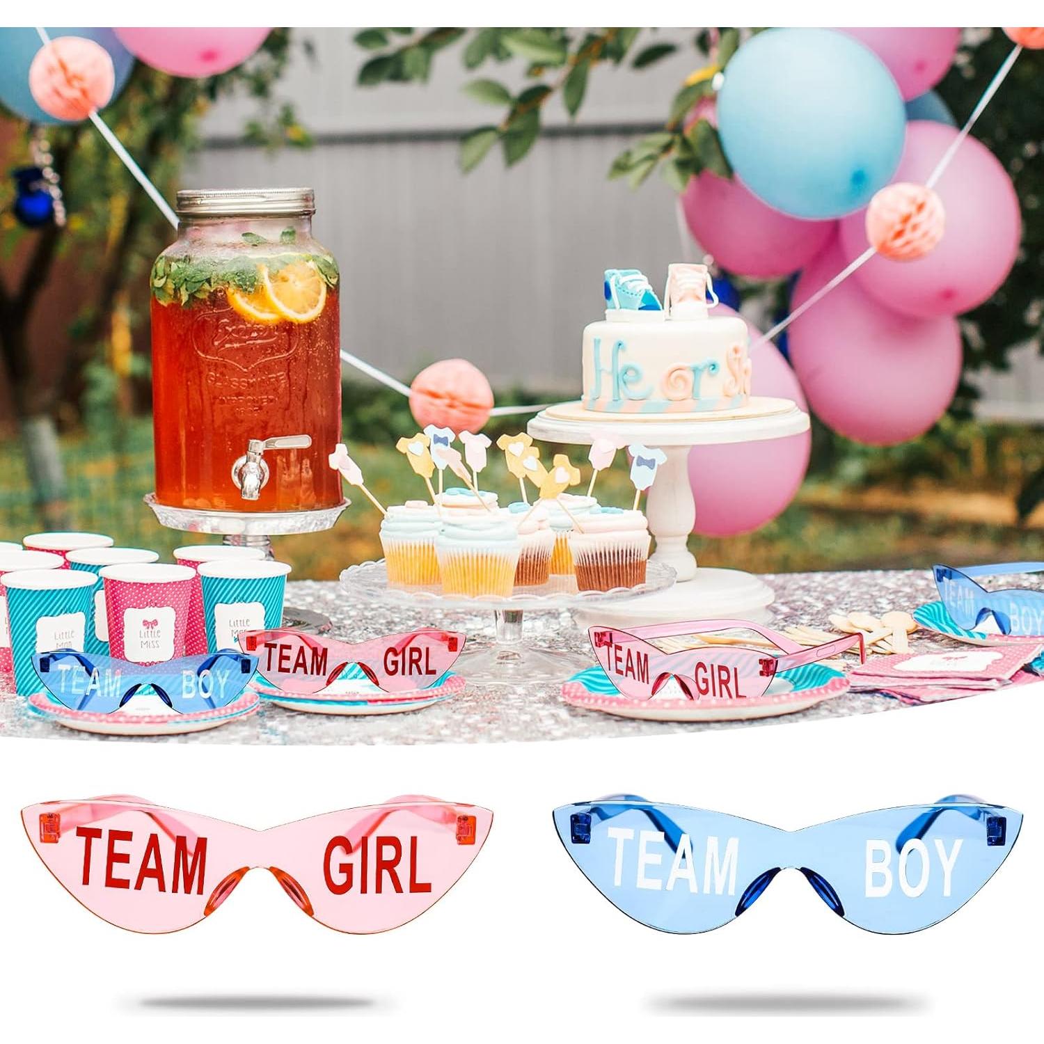 Gafas de Sol Revelación de Género Konohan 8 Pzas Azules y Rosas