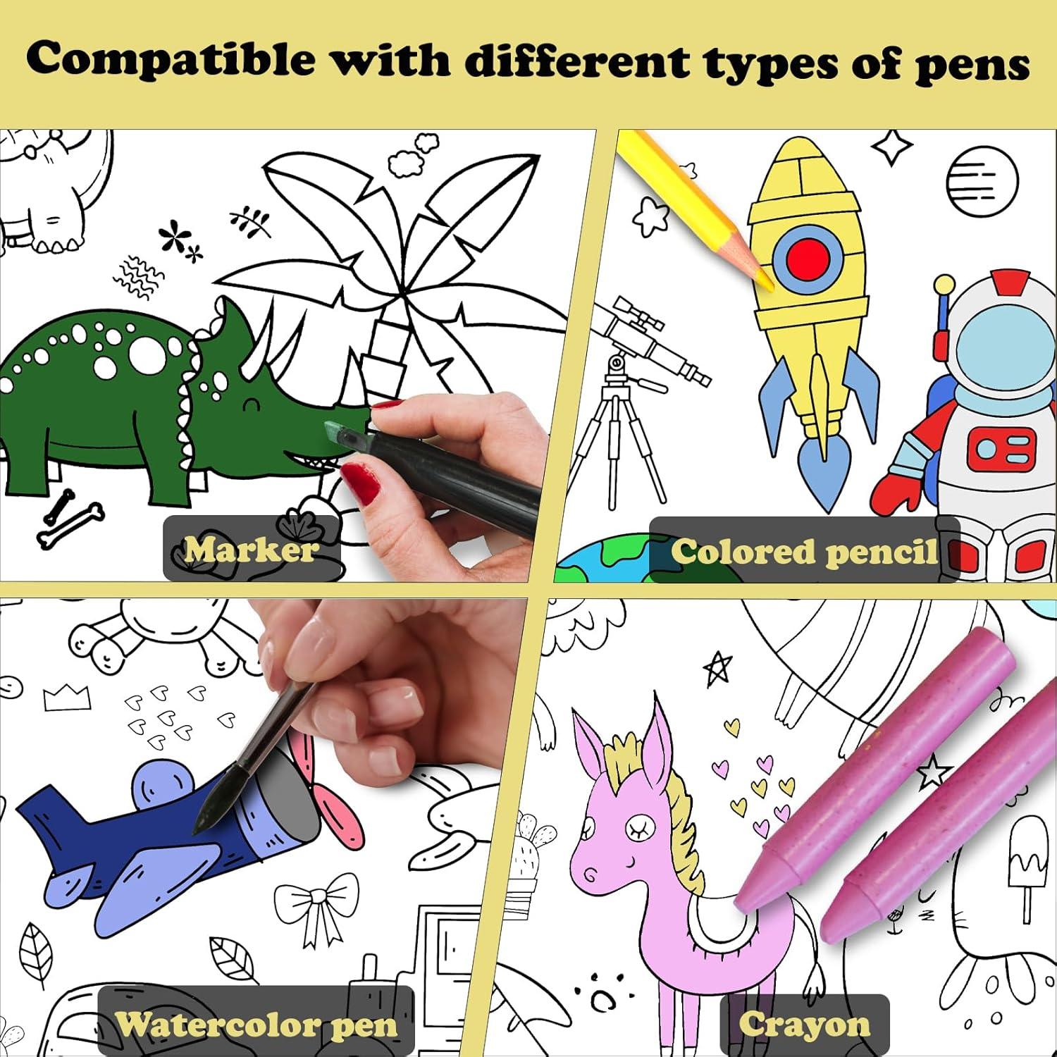 Rollo de Dibujo para Niños Raissily 12PCS 90x30cm Papel