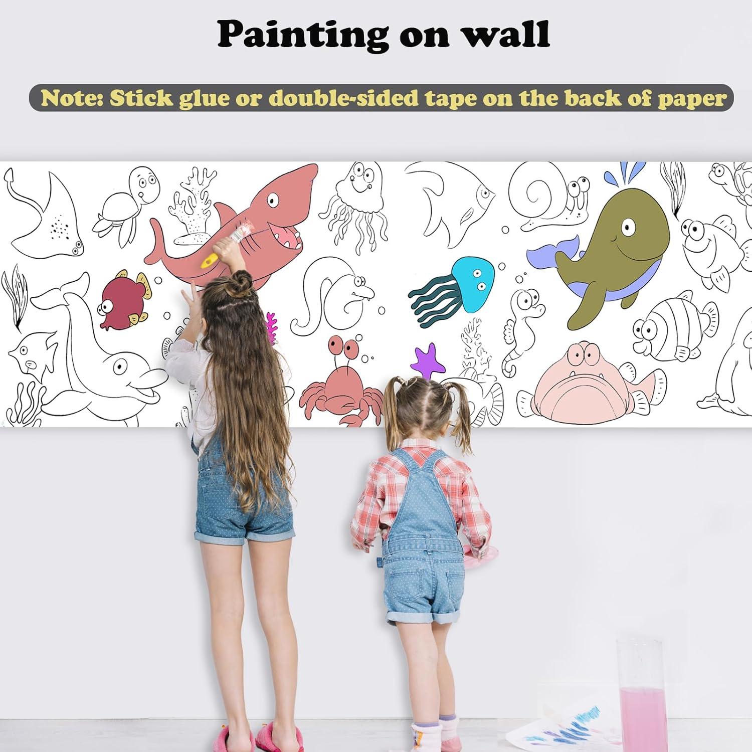 Rollo de Dibujo para Niños Raissily 12PCS 90x30cm Papel