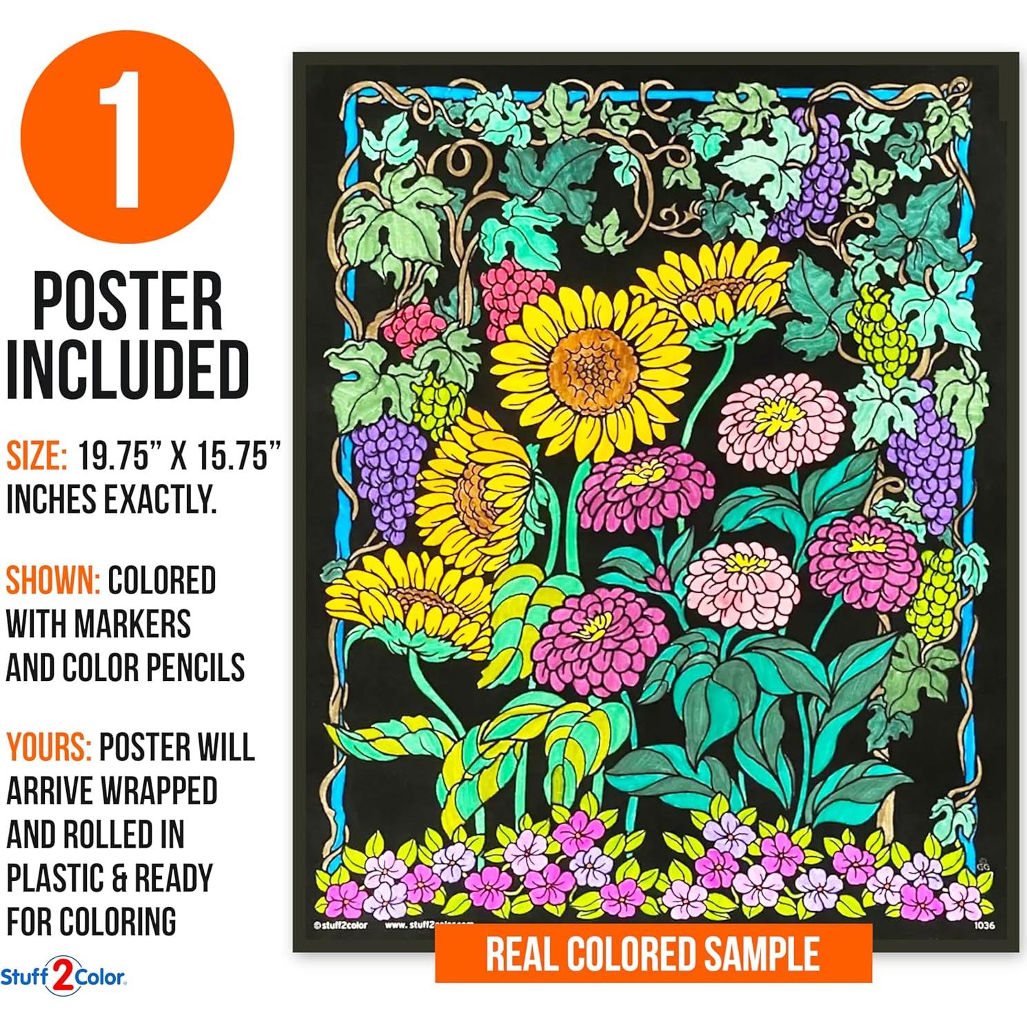 Póster de Coloreado de Terciopelo Stuff2Color 40x50 cm