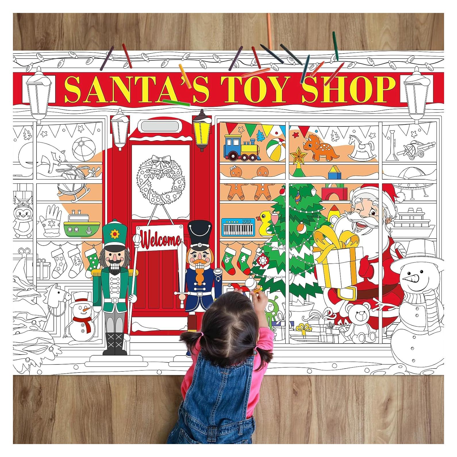 Póster de Colorear Gigante de Navidad Naozinebi 110 x 80 cm