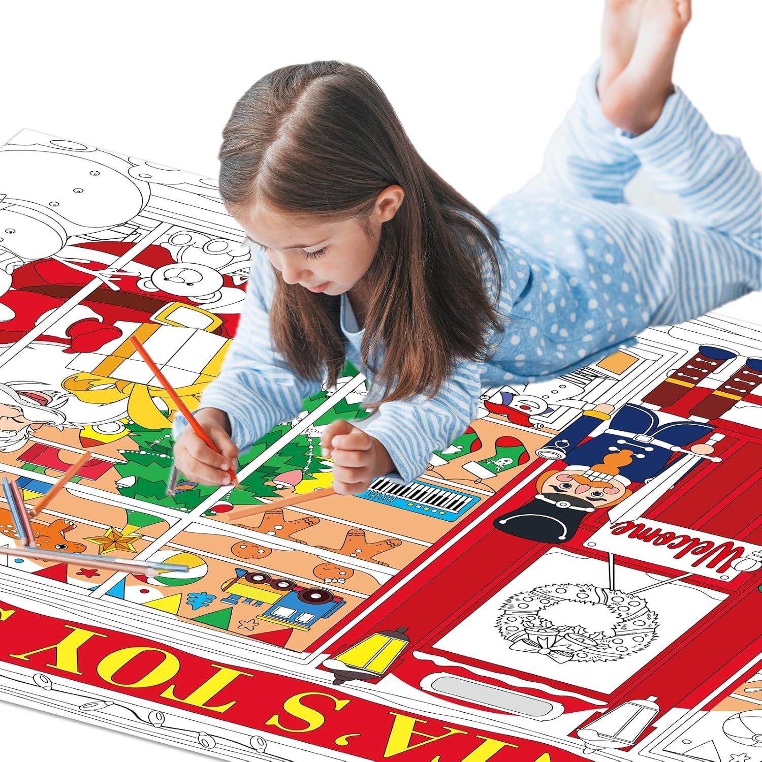 Póster de Colorear Gigante de Navidad Naozinebi 110 x 80 cm