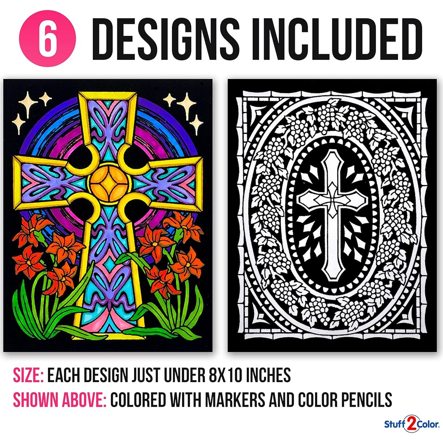 Paquete de 6 Pósters de Colorear Terciopelo Stuff2Color