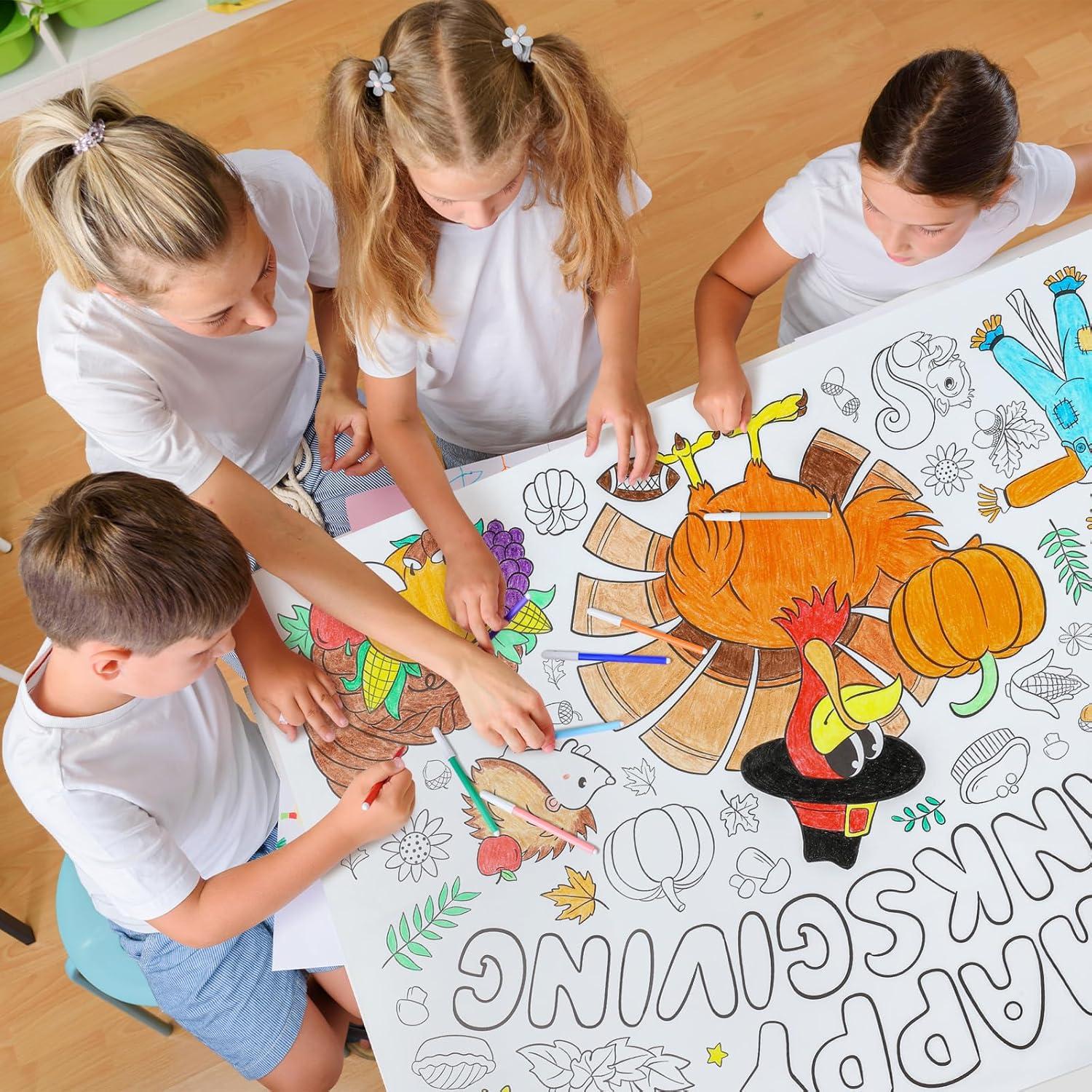 Póster para Colorear Acción de Gracias Sophena 110x80 cm