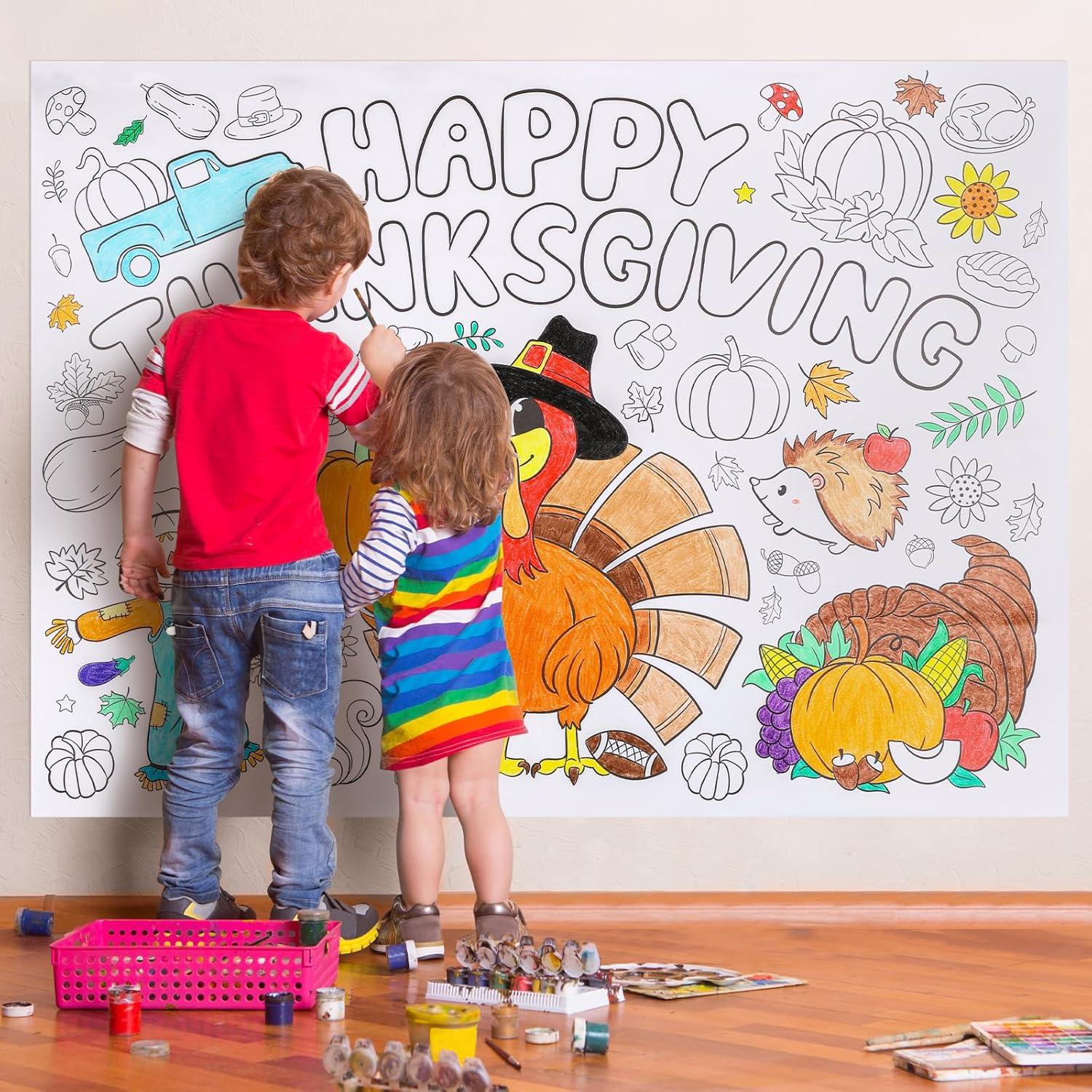 Póster para Colorear Acción de Gracias Sophena 110x80 cm