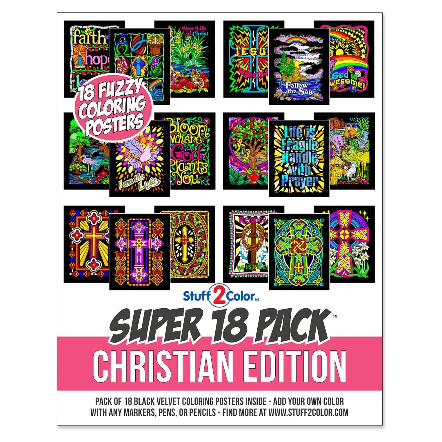 Pack de 18 Pósters para Colorear Terciopelo Stuff2Color