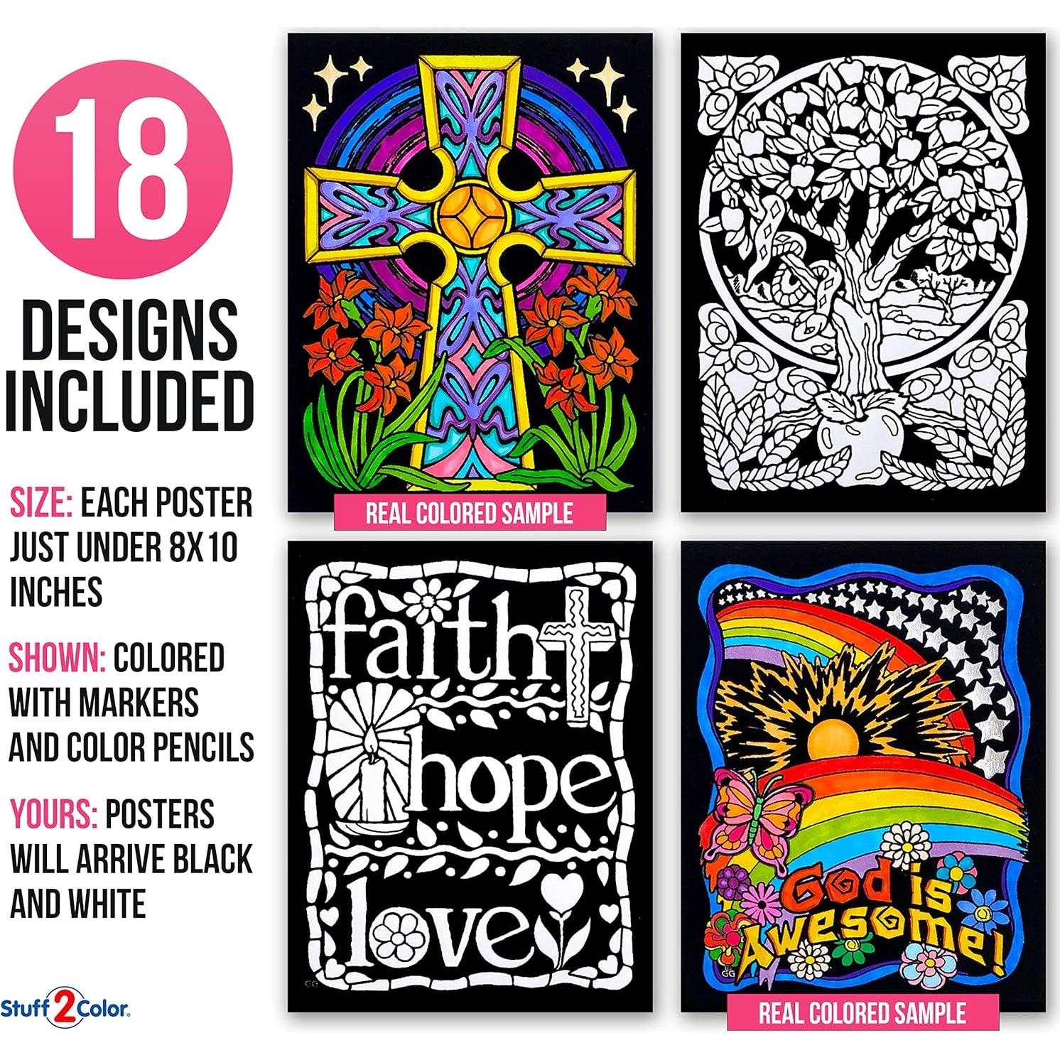 Pack de 18 Pósters para Colorear Terciopelo Stuff2Color