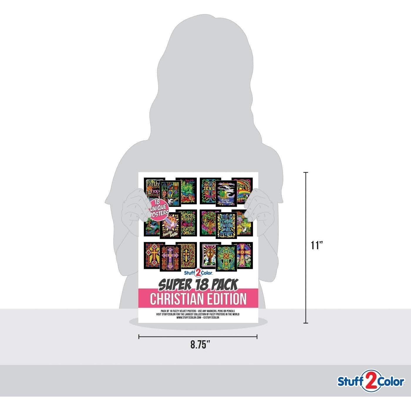 Pack de 18 Pósters para Colorear Terciopelo Stuff2Color