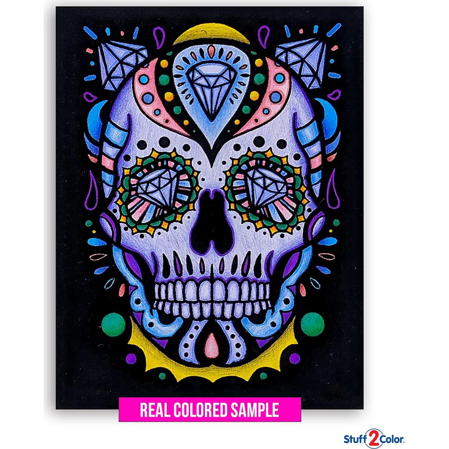 Pósteres de Colorear de Calaveras de Azúcar Stuff2Color - 6 Unidades