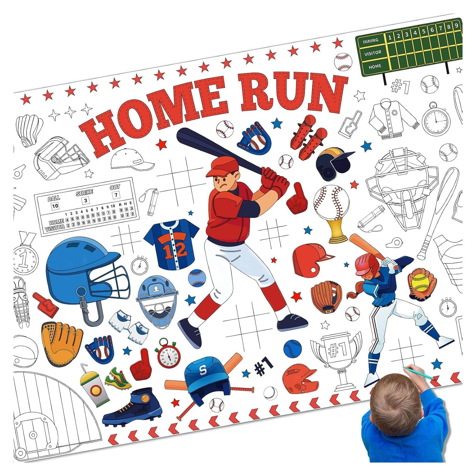 Póster para Colorear Gigante de Béisbol Papmiunm 77x110 cm