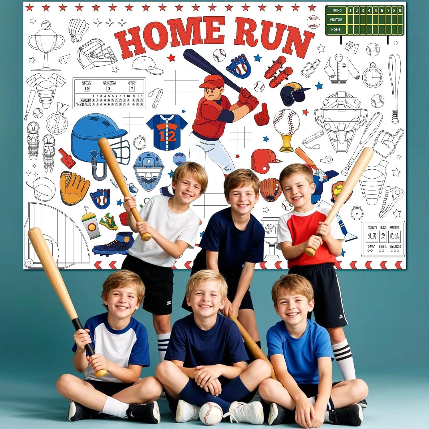 Póster para Colorear Gigante de Béisbol Papmiunm 77x110 cm