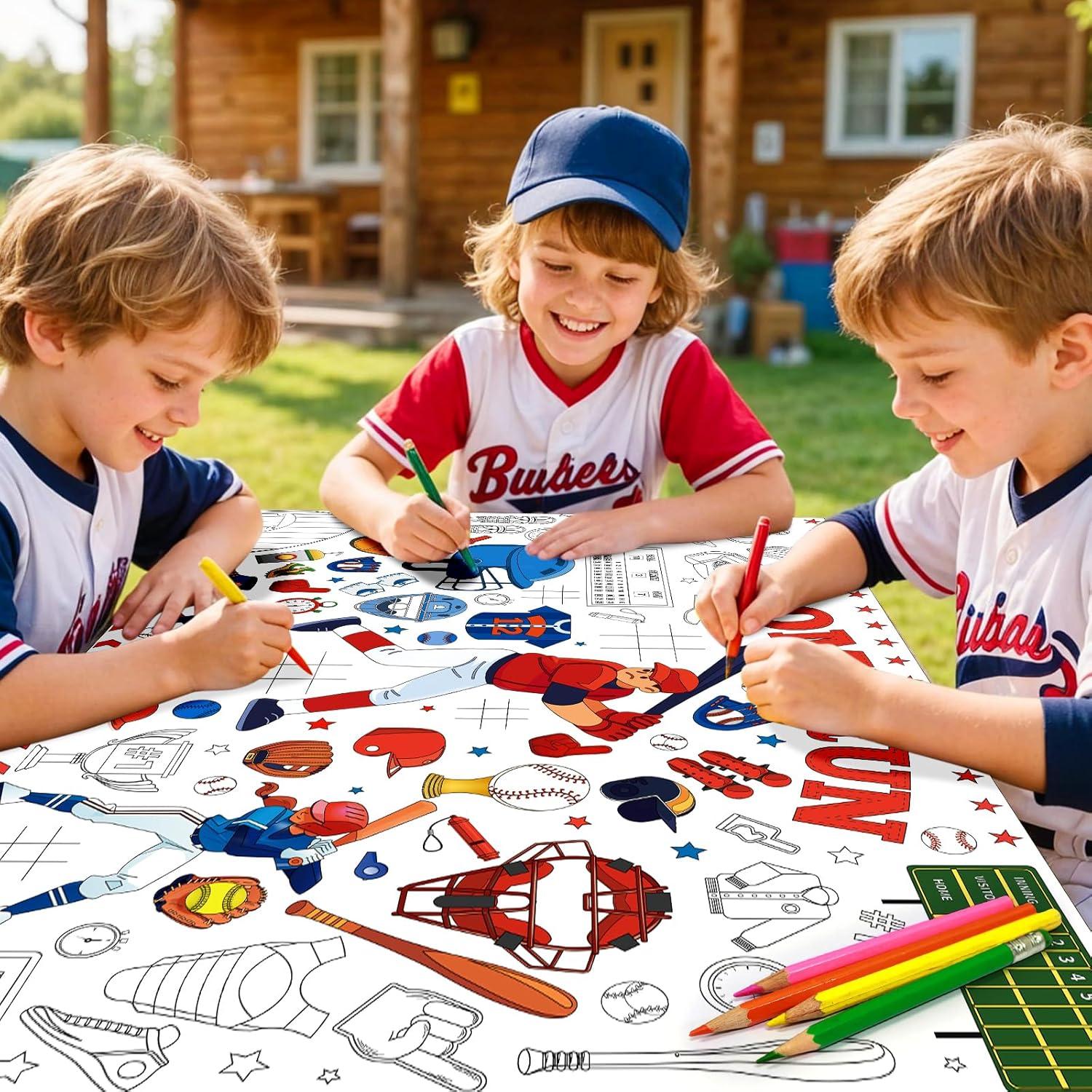 Póster para Colorear Gigante de Béisbol Papmiunm 77x110 cm