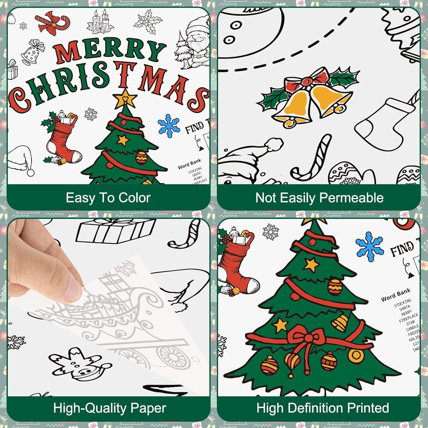 Mantel para Colorear Navidad PERFQU 76x182 cm Actividades