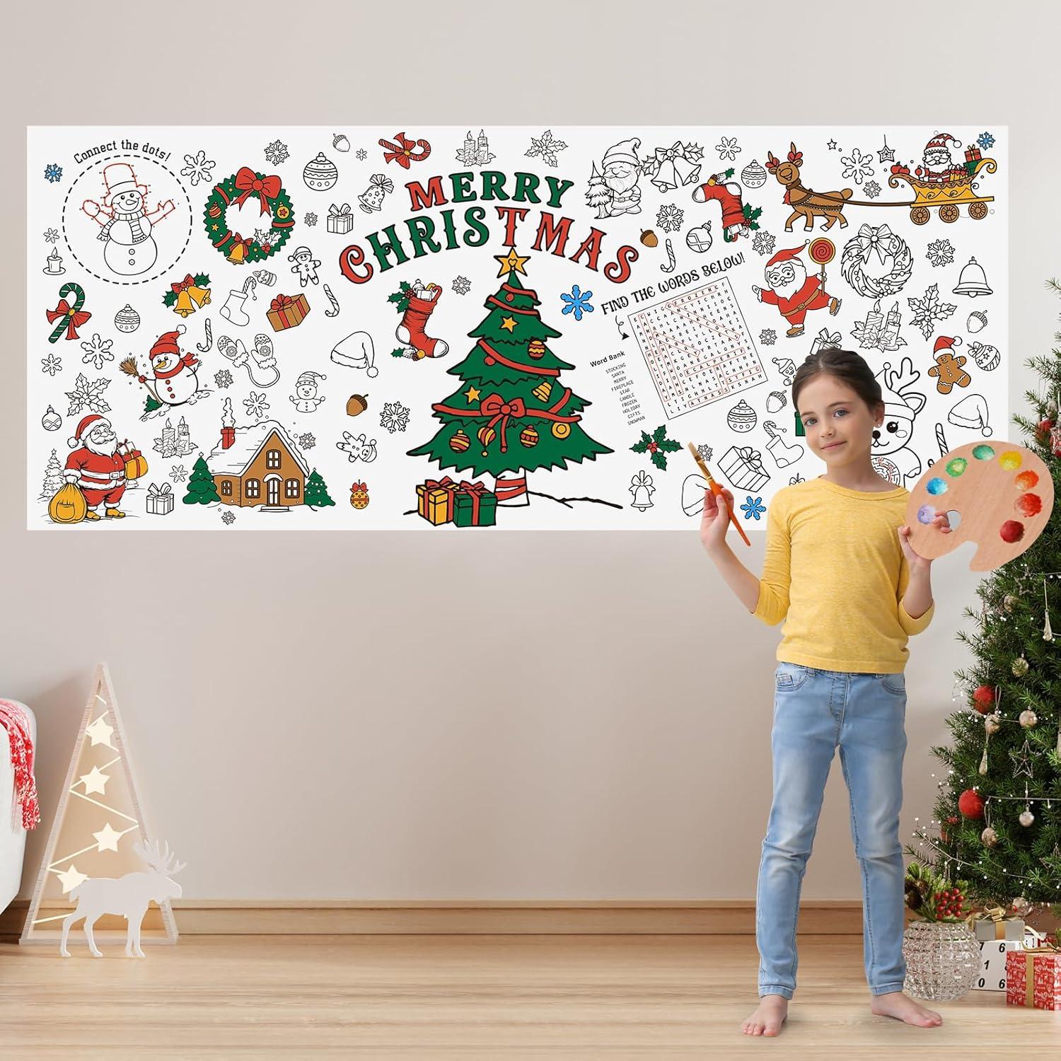 Mantel para Colorear Navidad PERFQU 76x182 cm Actividades