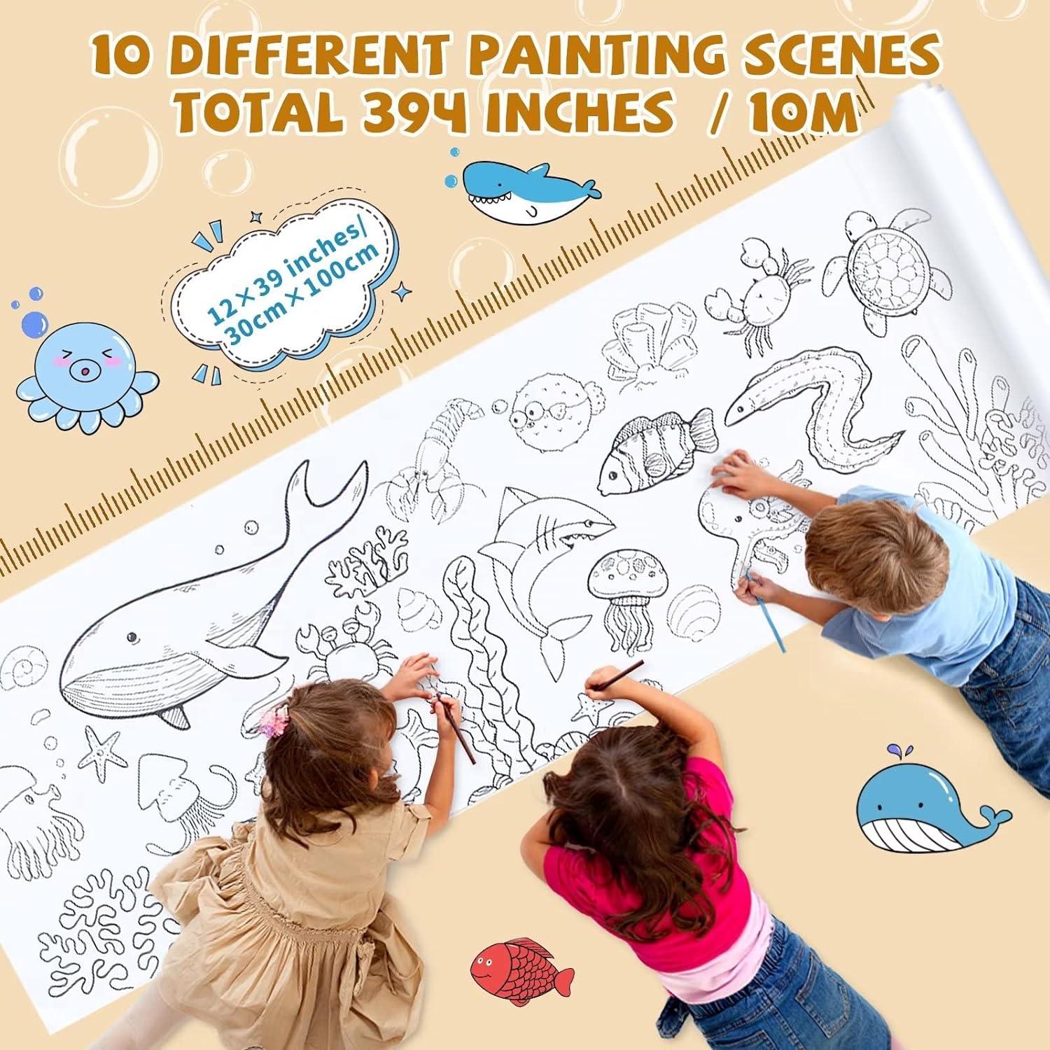 Rollo de Dibujo para Niños FUCEURY 10 Piezas 30x100 cm