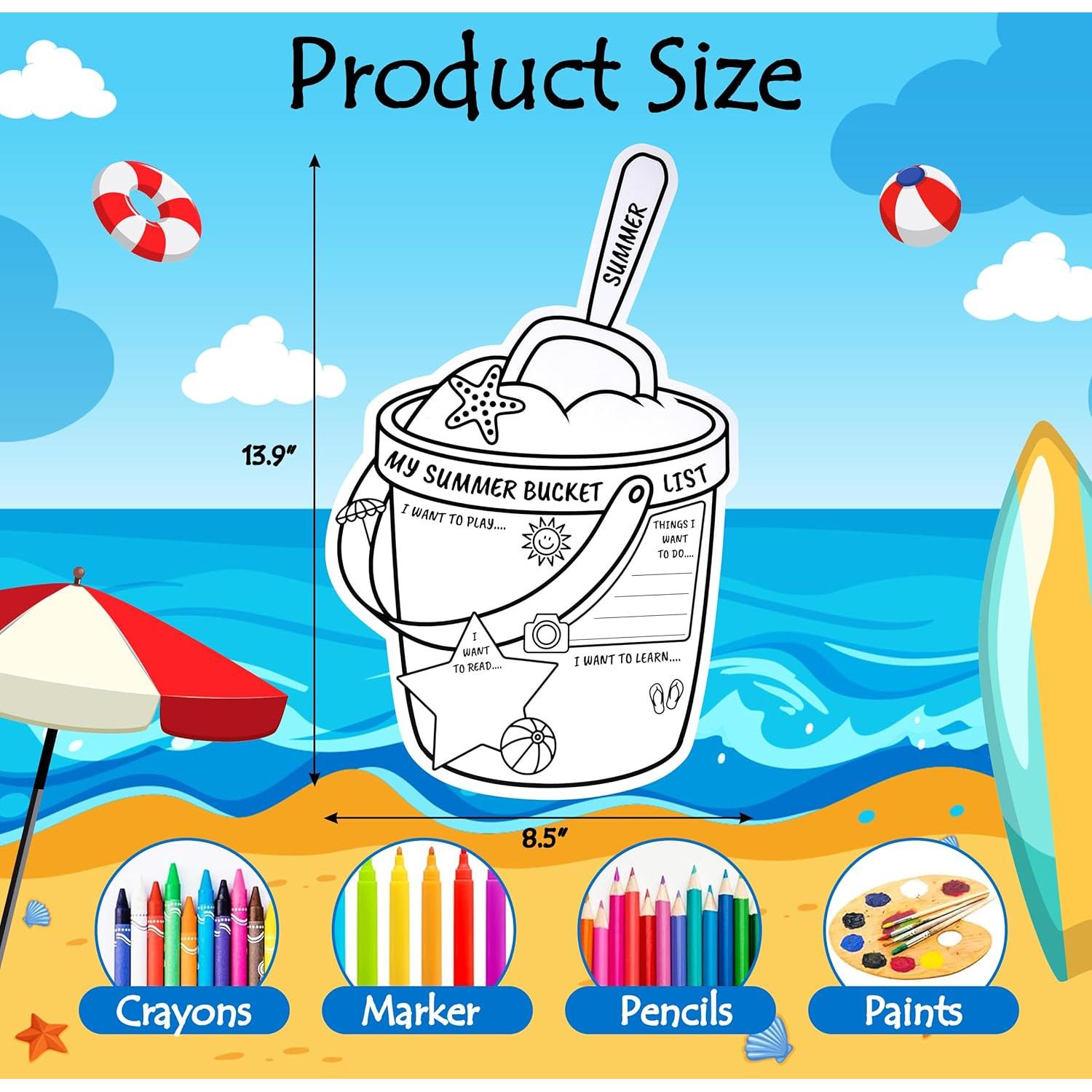 50 Carteles de Actividades de Verano para Colorear - Gift Boutique