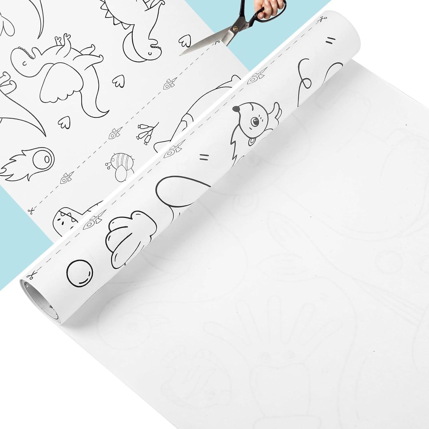 Papel de Dibujo RUGLAMZHIP 30x300 cm para Niños - 2 Rollos