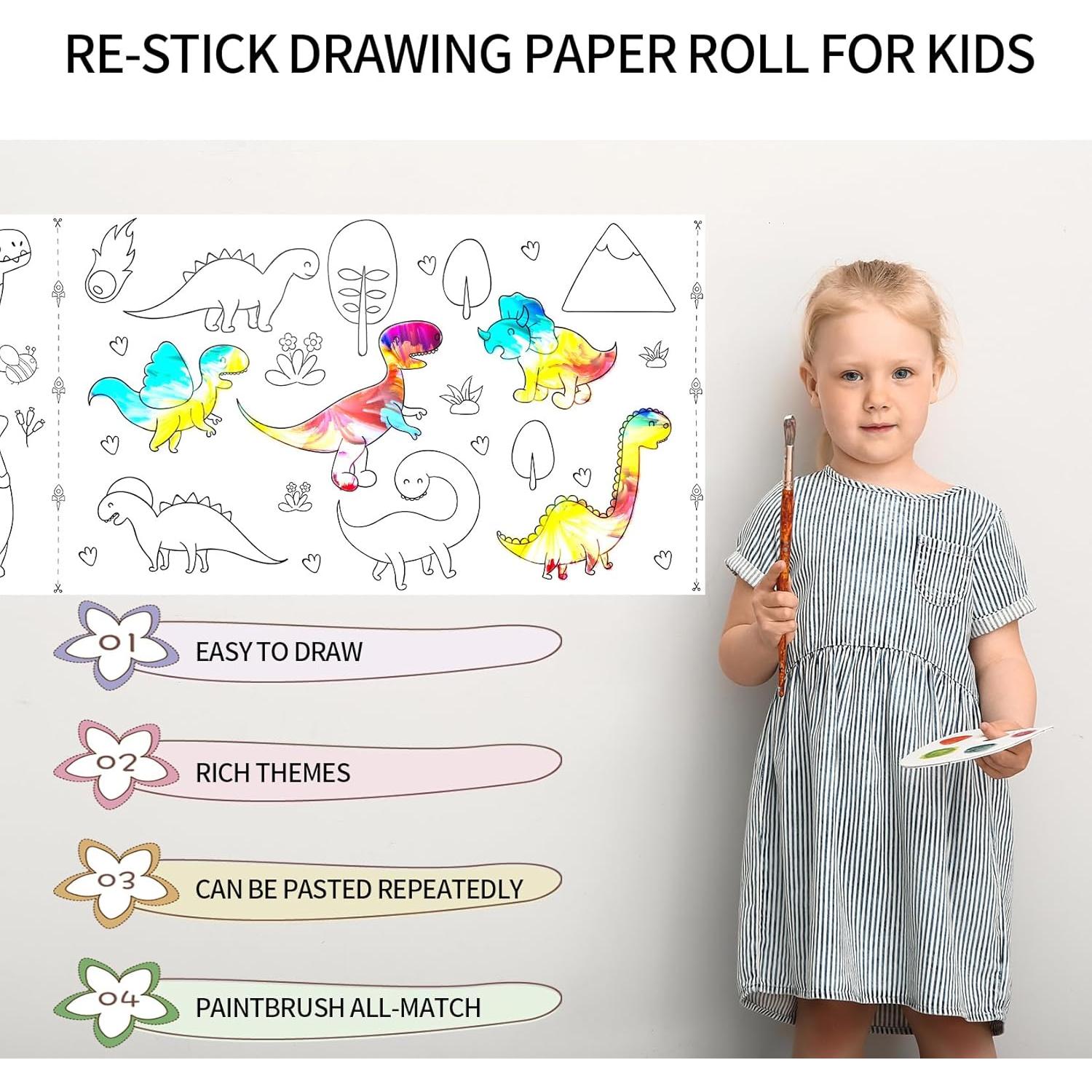 Papel de Dibujo RUGLAMZHIP 30x300 cm para Niños - 2 Rollos